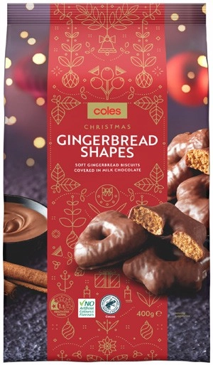 Coles Christmas Gingerbread Shapes 400g