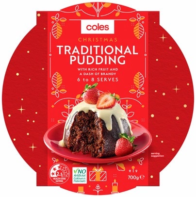 Coles Christmas Traditional Pudding Large 700g