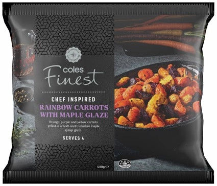 Coles Finest Rainbow Carrots with Maple Glaze 500g