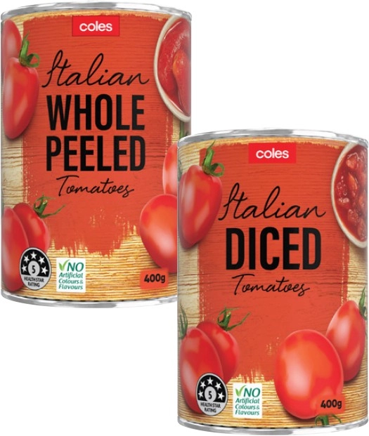 Coles Italian Tomatoes 400g