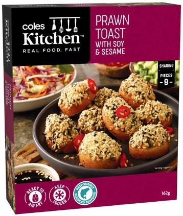 Coles Kitchen Frozen Sesame Prawn Toast 162g