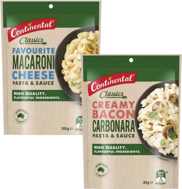 Continental Pasta & Sauce 85g-105g