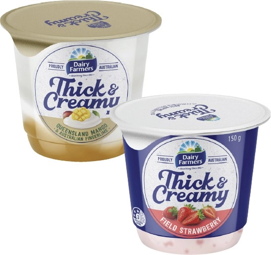 Dairy Farmers Thick & Creamy Yoghurt 140g-150g