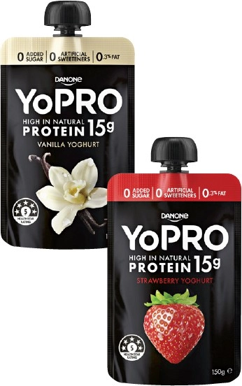 Danone YoPro Protein Yoghurt Pouch 150g