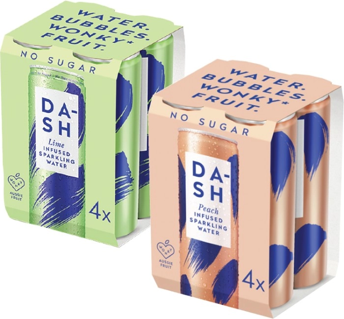 Dash Sparkling Water 4x330mL