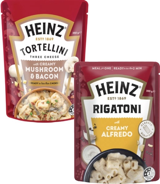 Heinz Rigatoni or Tortellini Pasta Meal 350g