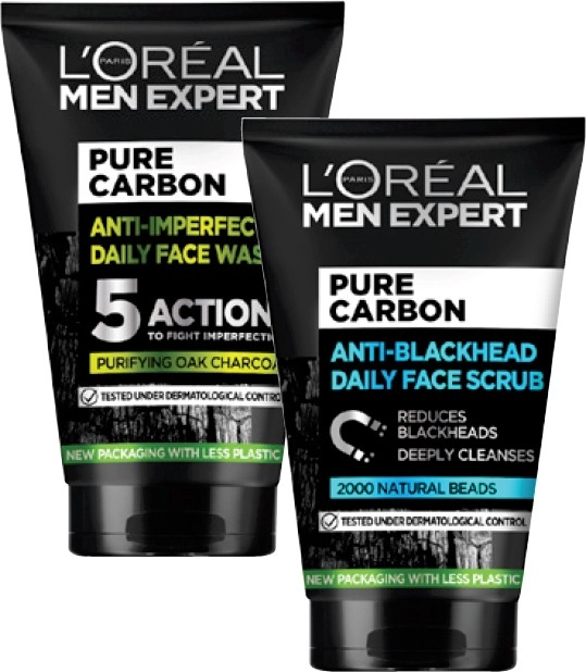 L'Oréal Men Expert Pure Carbon Face Wash or Scrub 100mL