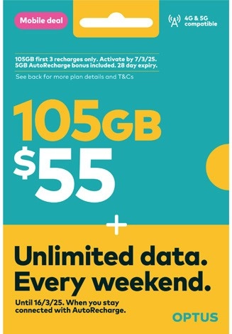 Optus $55 Prepaid SIM Starter Kit