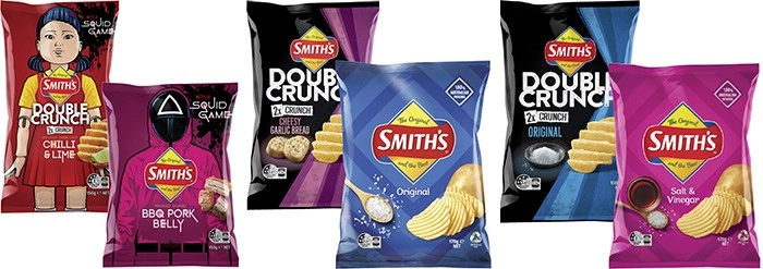 Smith's Crinkle Cut or Double Crunch Potato Chips 150g-170g