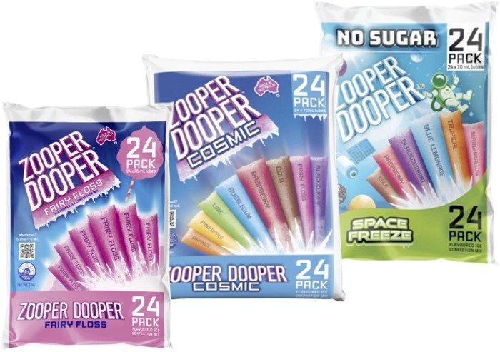 Zooper Dooper Water Ice 24 Pack