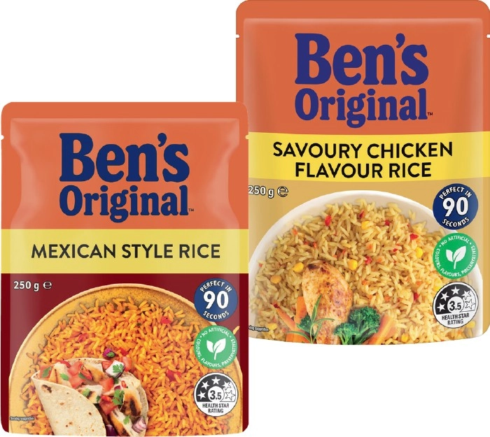 Ben’s Original Rice 240‑250g Selected Varieties