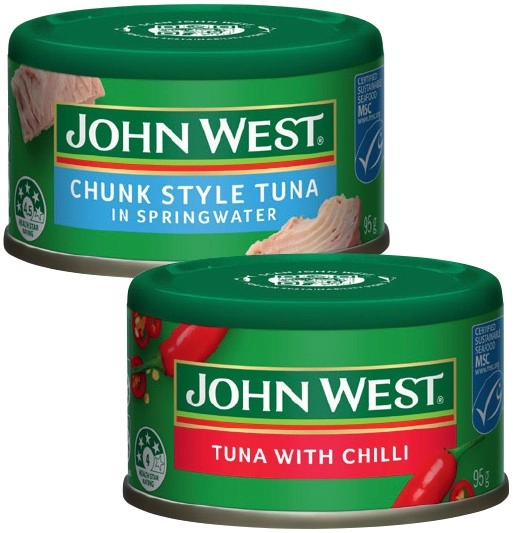 John West Tuna 95g Selected Varieties