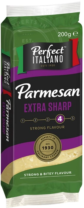 Perfect Italiano Extra Sharp Traditional Parmesan Cheese 200g