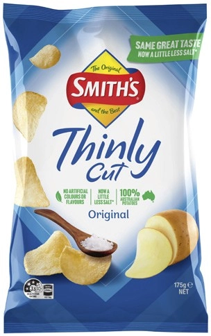 Smith’s Thinly Cut Chips 175g Selected Varieties