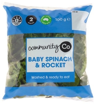 Community Co Baby Spinach & Rocket 100g