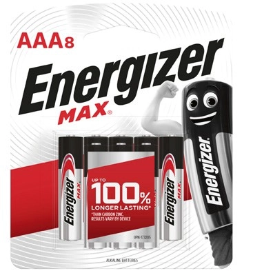 Energizer Max AAA Batteries 8 Pack