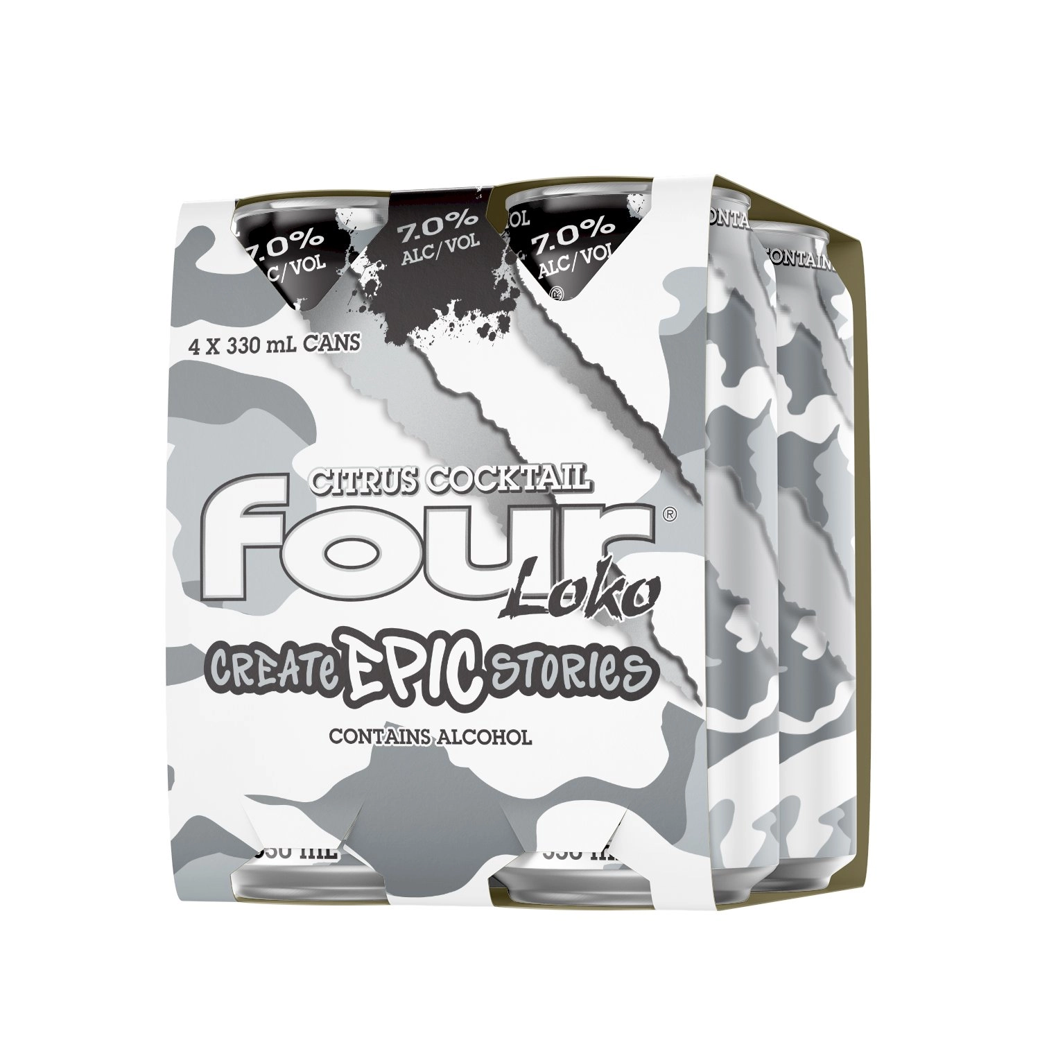 Four Loko White Cans 4x330ml