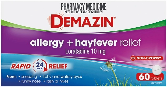 Demazin Allergy + Hayfever Relief 60 Tablets