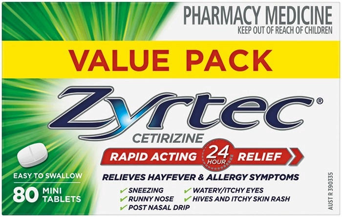 Zyrtec 80 Mini Tablets