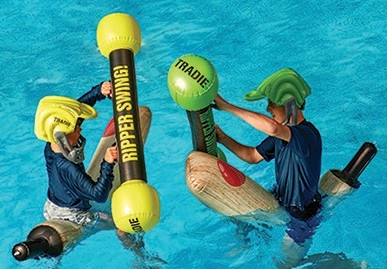 Tradie Cricket Battle Inflatable Pool Game