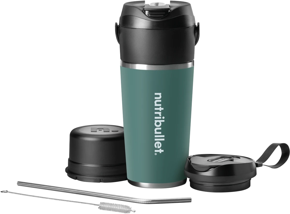 NUTRIBULLET Stainless Steel Flip Portable Blender Eucalyptus