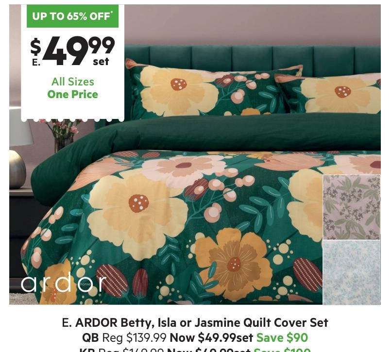 Ardor Betty Quilt Cover Set Multicoloured Print