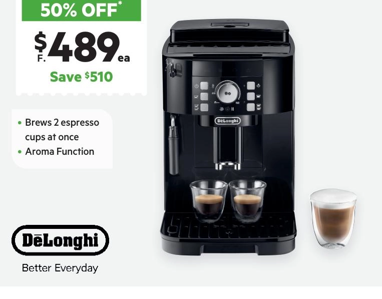 De'Longhi Magnifica Fully Automatic Coffee Machine Black ECAM12122B