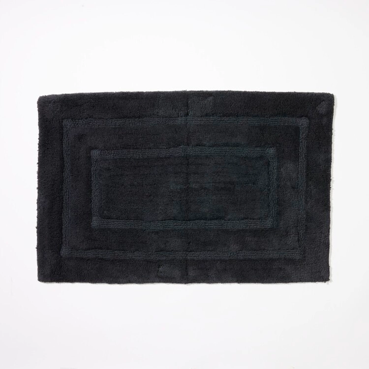 Elysian Tufted Standard Bath Mat Charcoal