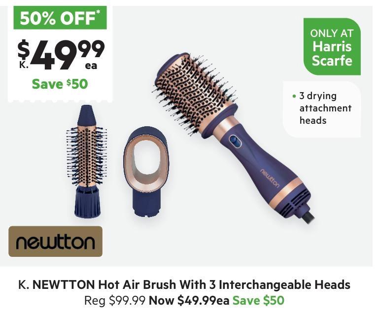 Newtton Hot Air Brush with 3 Heads CT-536