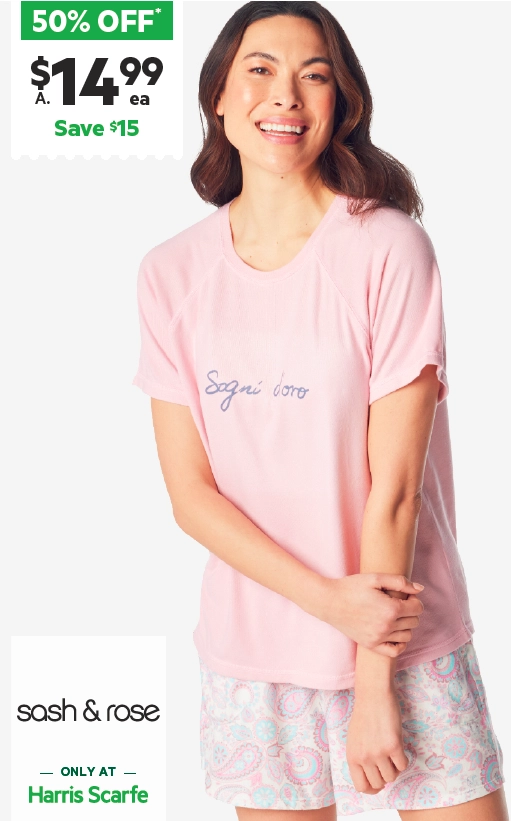 Sash & Rose Women's Supersoft Short Sleeve Top Pink