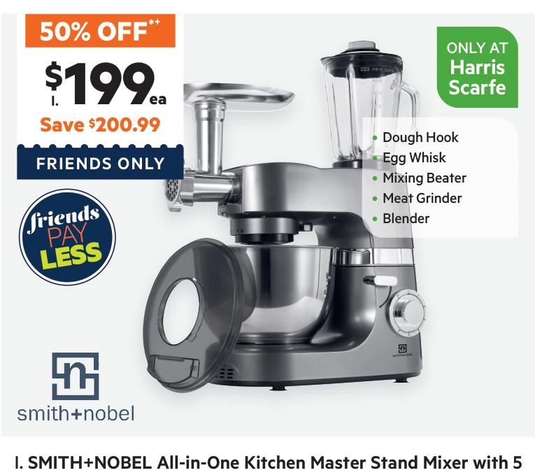 Smith & Nobel All In One Kitchen Master Stand Mixer TM618