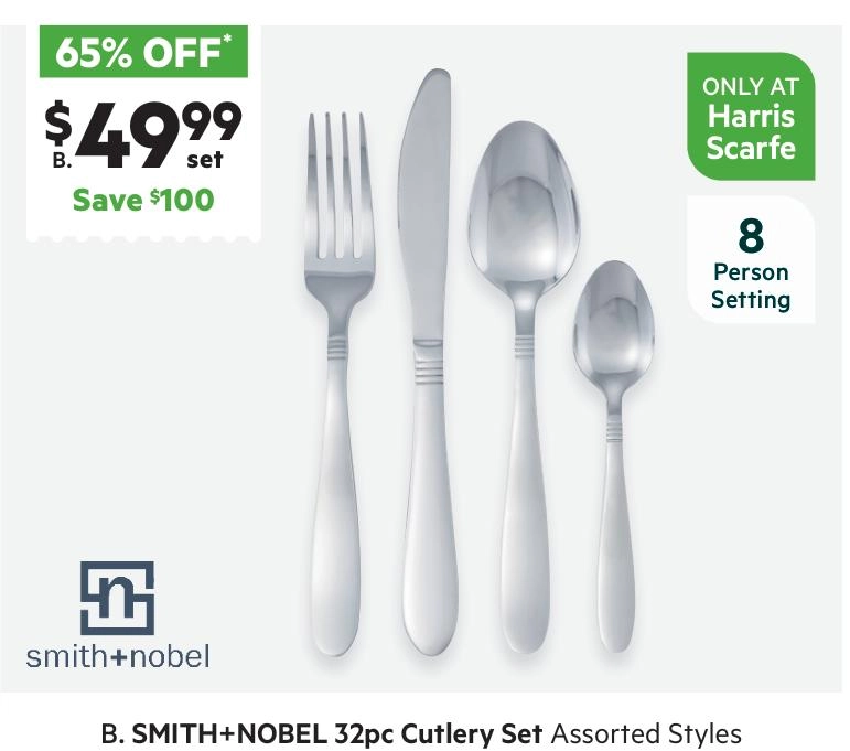 Smith + Nobel Anna 32 Piece Cutlery Set