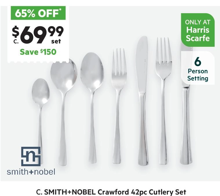 Smith + Nobel Crawford 42-Piece Cutlery Set