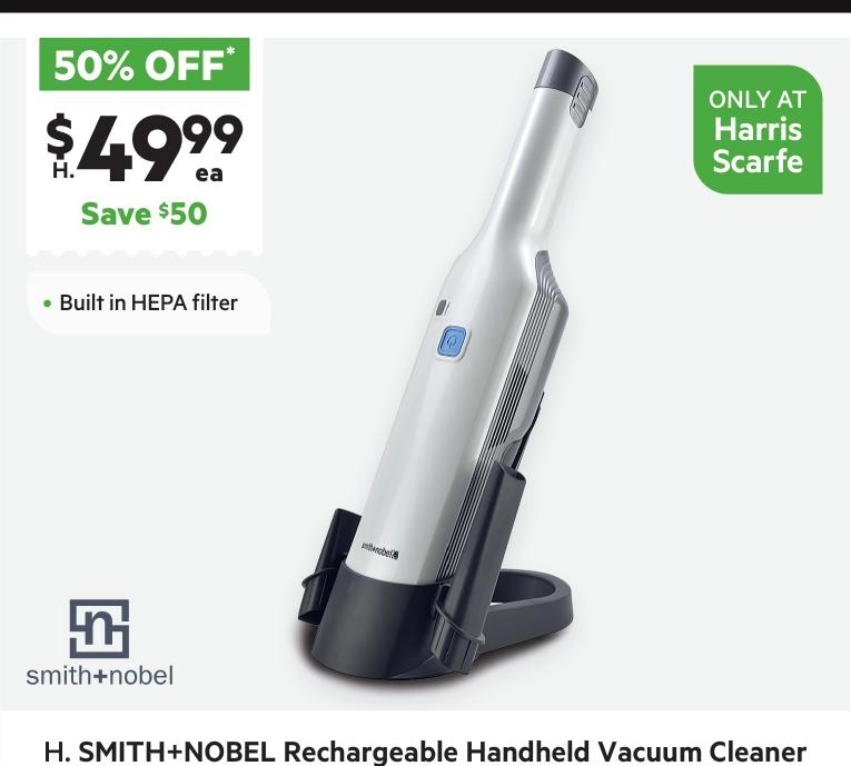 Smith + Nobel Rechargeable Handheld Vacuum Cleaner TM-WHV0232