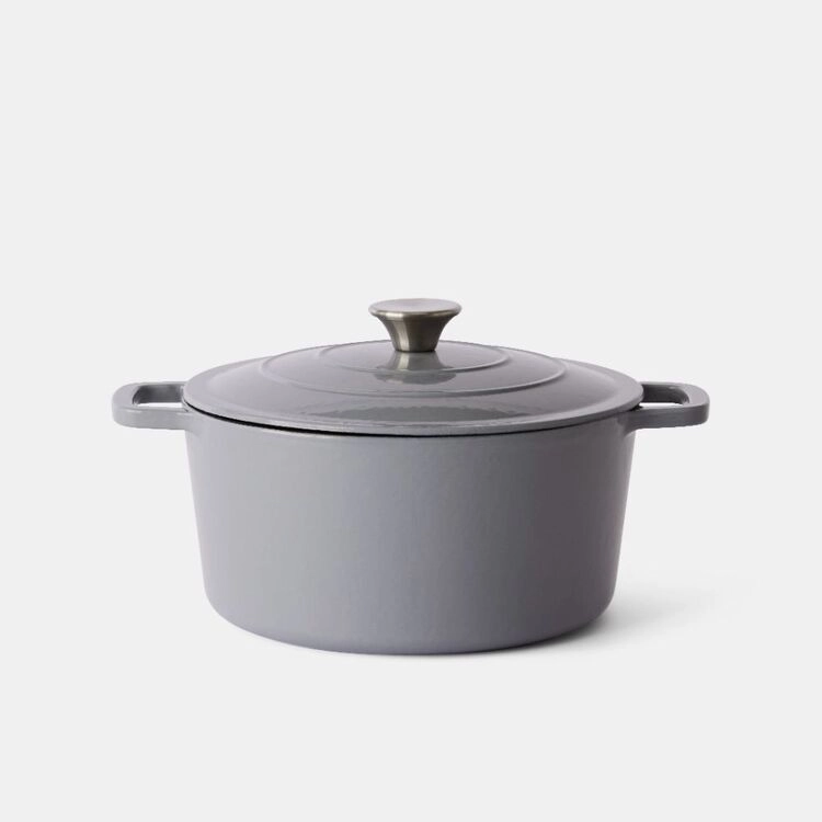 Smith + Nobel Traditions 5L Cast Iron Casserole Pot Grey