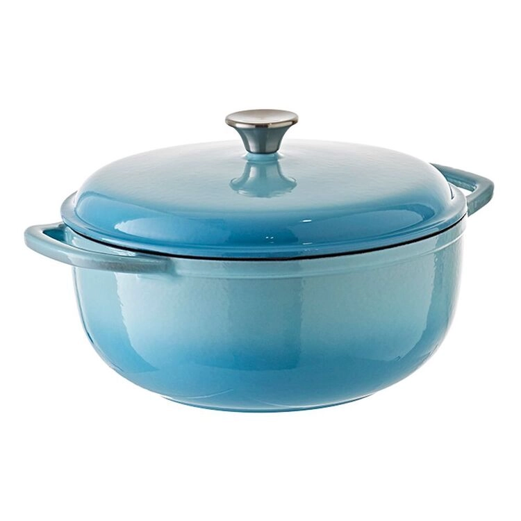 Smith + Nobel Traditions 6L Cast Iron Casserole Pot Blue