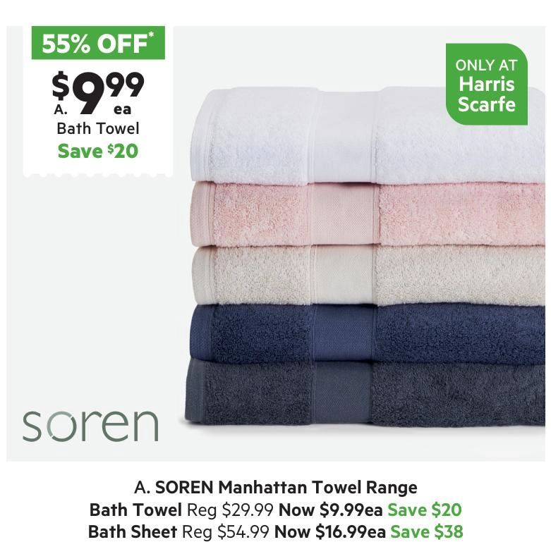 Soren Manhattan Towel Collection White