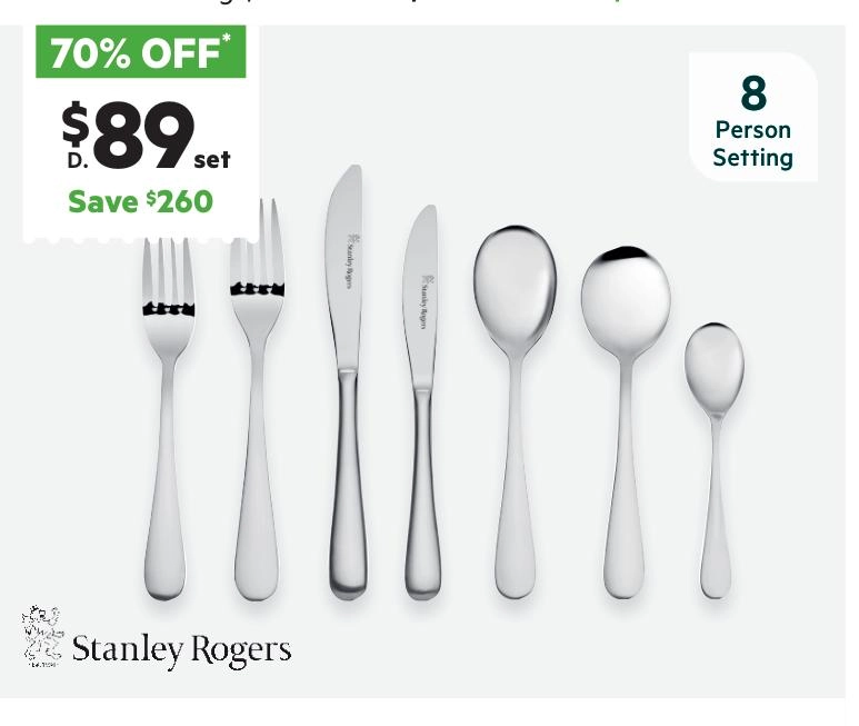 Stanley Rogers Deevo Satin 56-Piece Cutlery Set