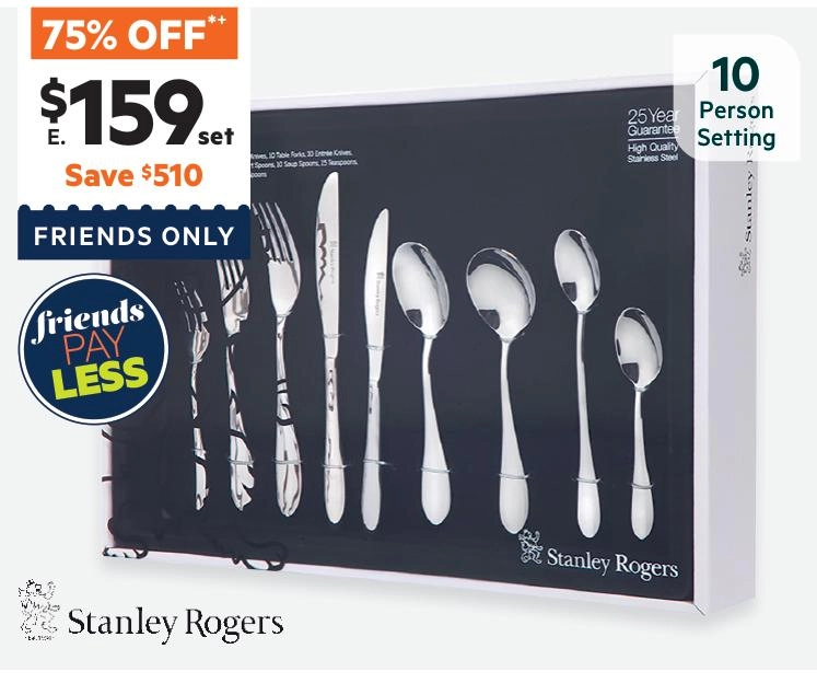 Stanley Rogers Noah 100-Piece Cutlery Set