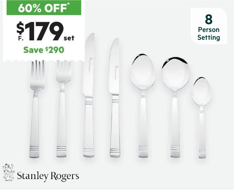 Stanley Rogers Victoria 56-Piece 18/10 Cutlery Set