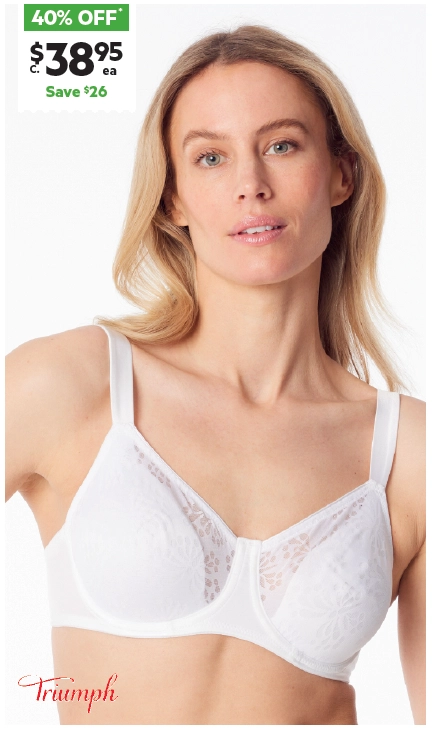 Triumph Women's Lacy Minimizer Bra Beige