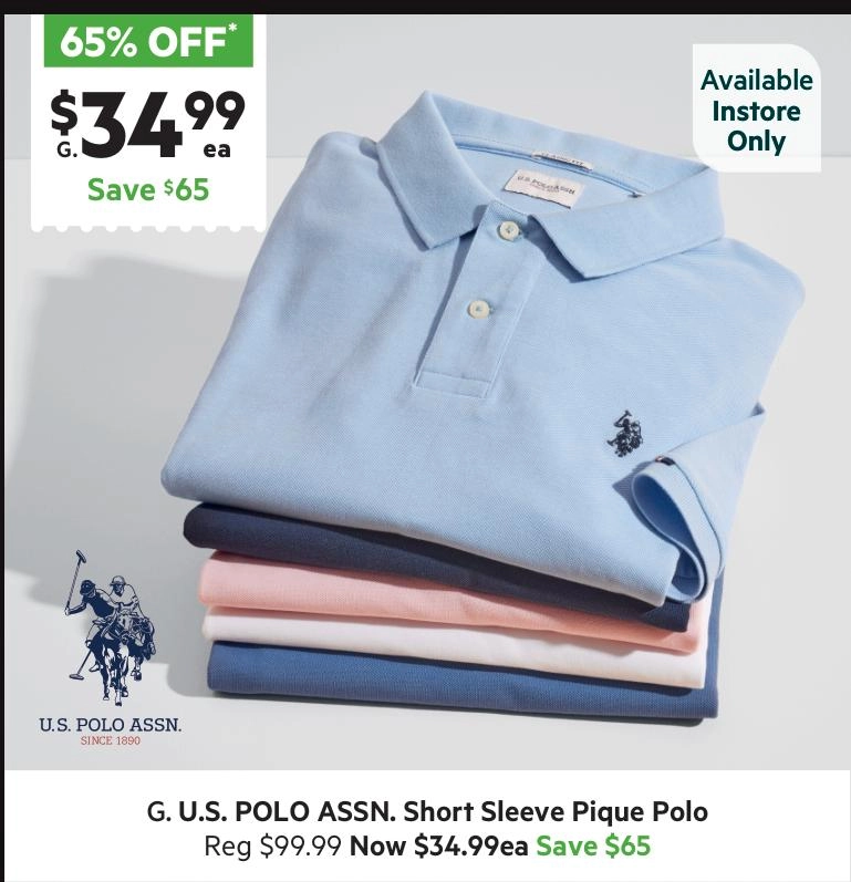 U.S. POLO ASSN. Short Sleeve Pique Polo