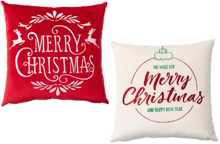 Festive Embroidered Cushion