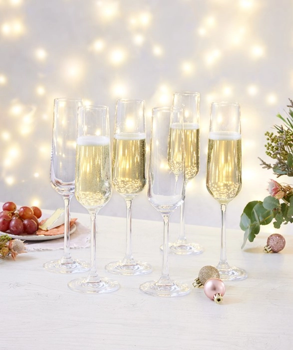 Mestige Premium Champagne Flutes 6 Pack