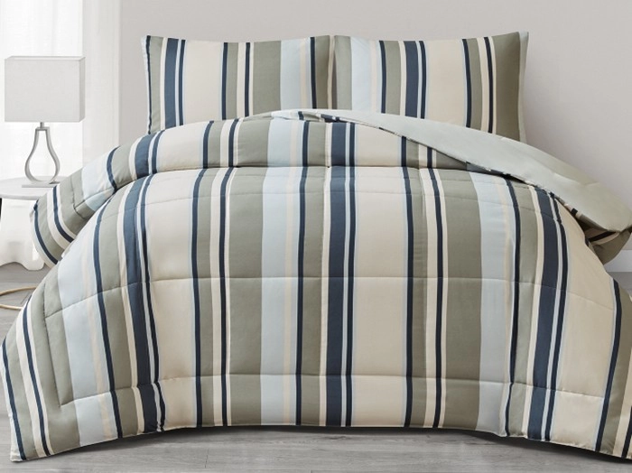 Emerald Hill Stripe Comforter Set