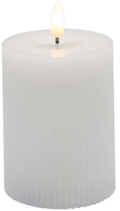 LED Ribbed Candle