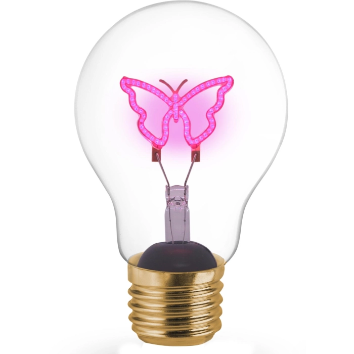 Flea Market Rechargeable Desktop Neon Globe (Butterfly)