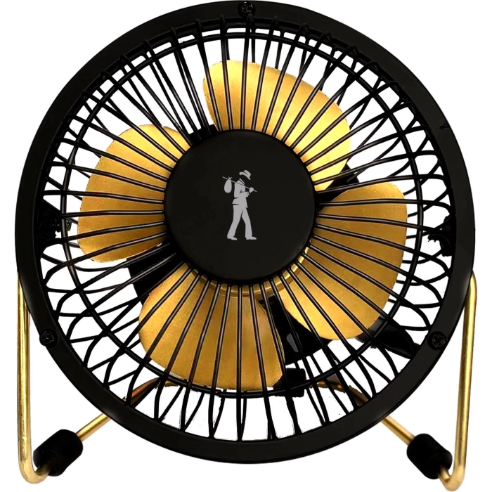 Flea Market USB Desk Fan (Black/Gold)