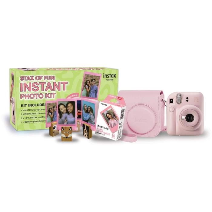 Fujifilm Instax Mini 12 Stax Of Fun Instant Photo Kit (Blossom Pink)