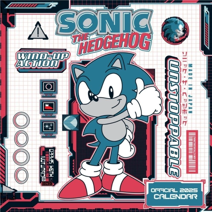 Sonic The Hedgehog - 2025 Square Wall Calendar